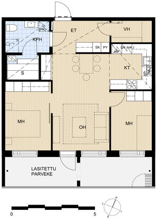 Vuokra-asunto Espoo Painiitty 3 huonetta -