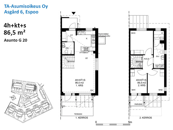 Asumisoikeusasunto Espoo Kauklahti 4 huonetta