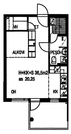 Asumisoikeusasunto Tampere Härmälä Yksiö