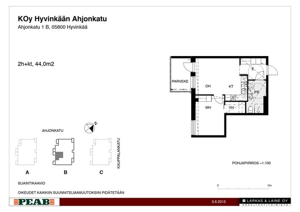 Vuokra-asunto Hyvinkää Keskusta Kaksio Julkisivu