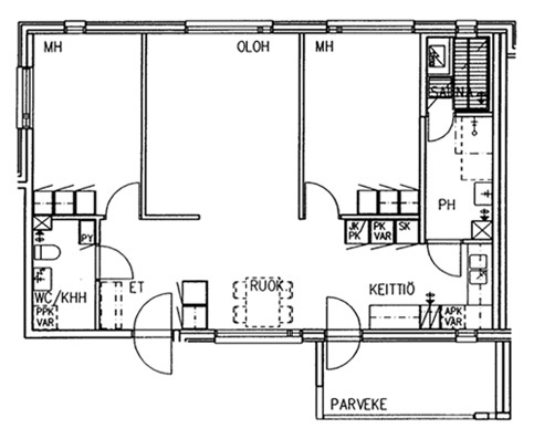 Right of occupancy apartment Lahti Jalkaranta 3 rooms