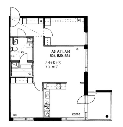 Rental Espoo Leppävaara 3 rooms