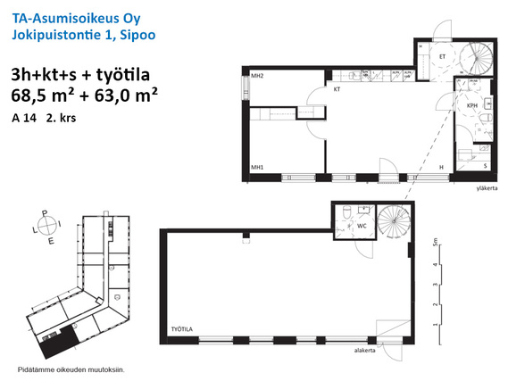 Asumisoikeusasunto Sipoo Nikkilä 3 huonetta