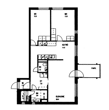 Right of occupancy apartment Lappeenranta Kanavansuu 3 rooms