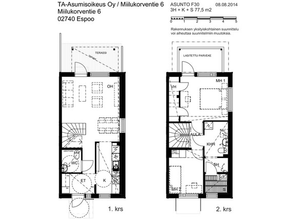 Right of occupancy apartment Espoo Karhusuo 3 rooms