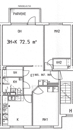 Vuokra-asunto Nokia Kankaantaka 3 huonetta