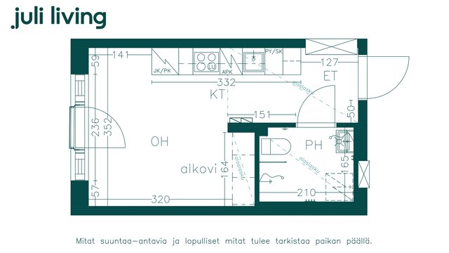 Rental Espoo Niittykumpu 1 room Asunnossa on kauniin vaaleat pinnat. Taloyhtiössä on 50m netti!