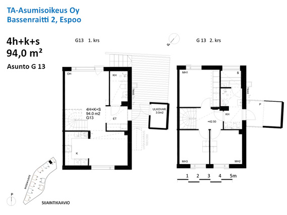 Asumisoikeusasunto Espoo Kauklahti 4 huonetta