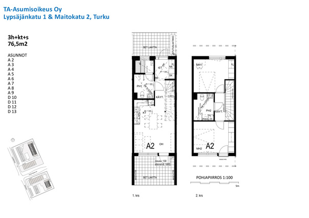 Asumisoikeusasunto Turku Yli-Maaria 3 huonetta