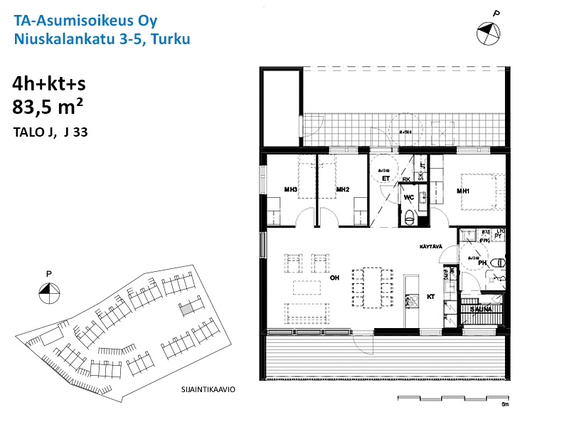 Asumisoikeusasunto Turku Räntämäki 4 huonetta