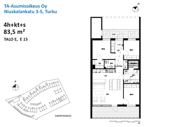 Asumisoikeusasunto Turku Räntämäki 4 huonetta