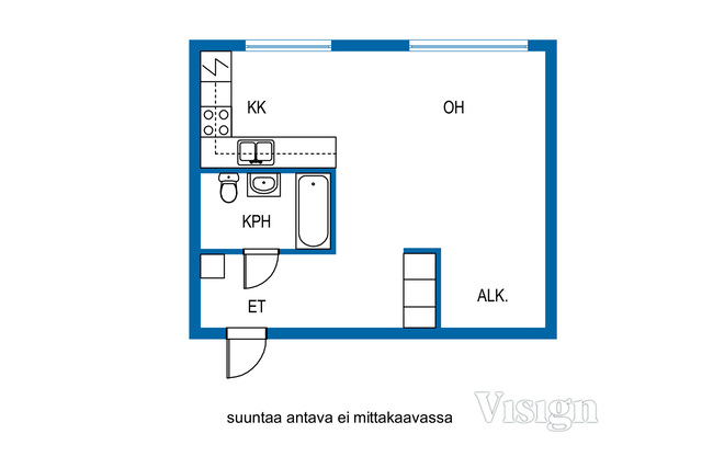 Rental Vantaa Havukoski 1 room Tilava kolmannen kerroksen yksiö!