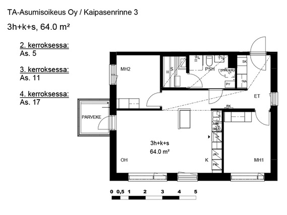 Asumisoikeusasunto Tampere Kaukajärvi 3 huonetta