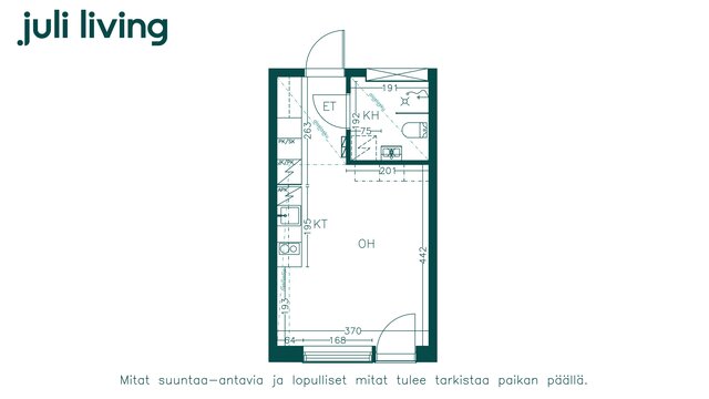 Vuokra-asunto Turku Pukkila Yksiö