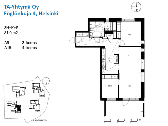 Vuokra-asunto Helsinki Laajasalo 3 huonetta