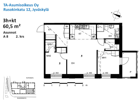 Asumisoikeusasunto Jyväskylä Tourula 3 huonetta