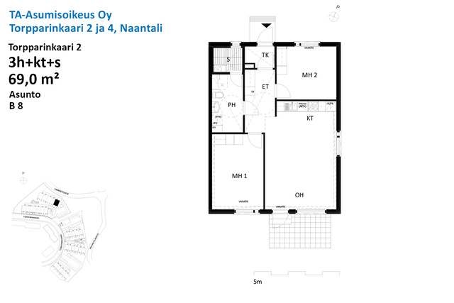 Asumisoikeusasunto Naantali Tammisto 3 huonetta