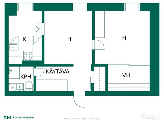 Vuokra-asunto Helsinki Taka-Töölö Kaksio Julkisivu