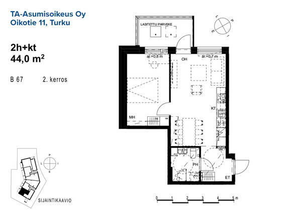 Asumisoikeusasunto Turku Raunistula Kaksio