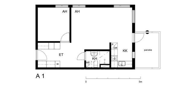 Vuokra-asunto Espoo Espoon keskus Kaksio A  1  Espoonaukio 7 A 1