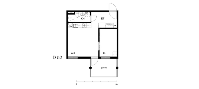 Vuokra-asunto Espoo Espoon keskus Yksiö D 52  Espoonaukio 7 D 52