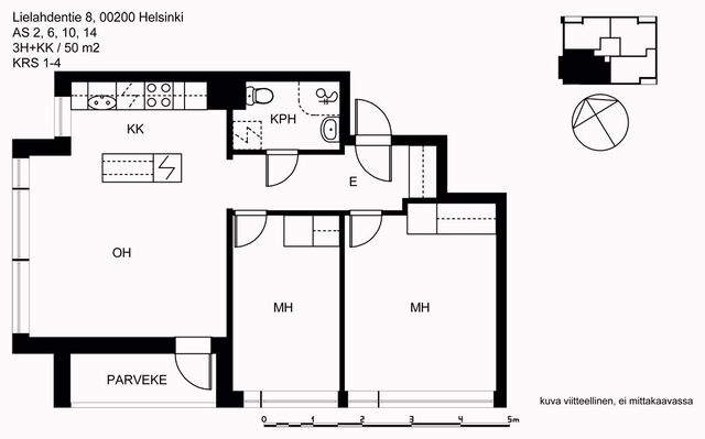 Vuokra-asunto Helsinki Lauttasaari 3 huonetta