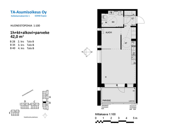 Asumisoikeusasunto Espoo Lippajärvi Yksiö