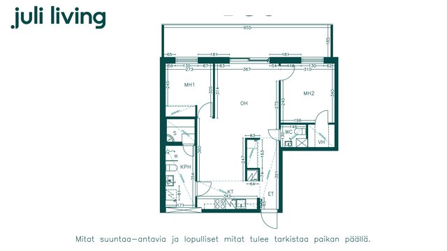 Vuokra-asunto Helsinki Herttoniemi 3 huonetta