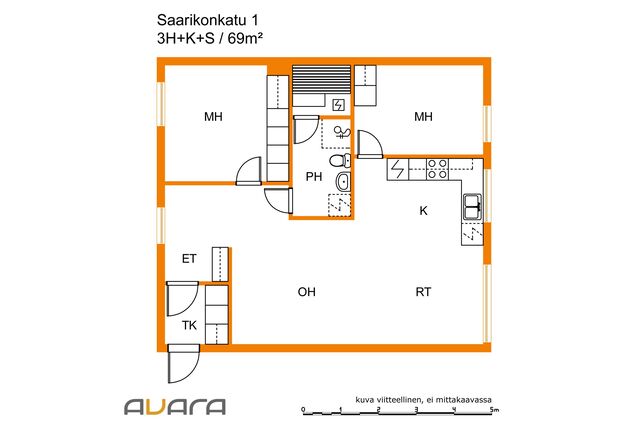 Vuokra-asunto Jyväskylä Kuokkala 3 huonetta