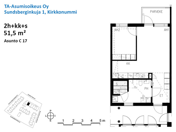 Asumisoikeusasunto Kirkkonummi Sundsberg Kaksio