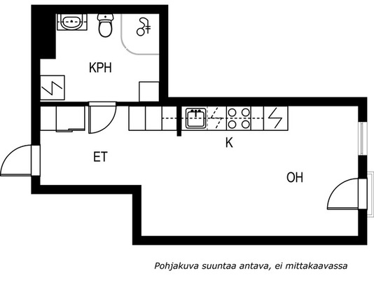 Vuokra-asunto Vaasa Keskusta Yksiö