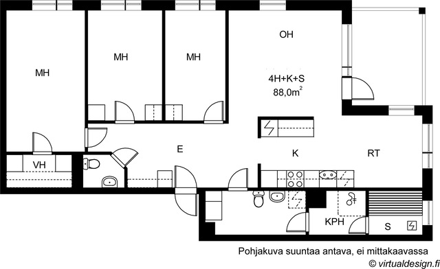 Vuokra-asunto Tampere Haapalinna 4 huonetta Julkisivu