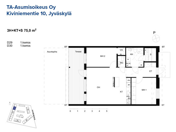 Asumisoikeusasunto Jyväskylä Haukkala 3 huonetta