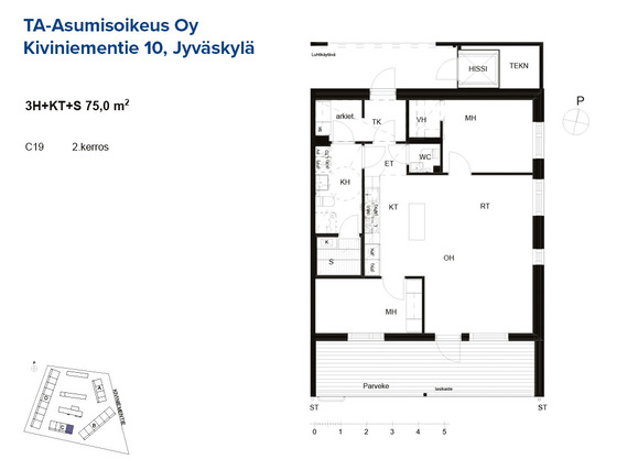 Asumisoikeusasunto Jyväskylä Haukkala 3 huonetta