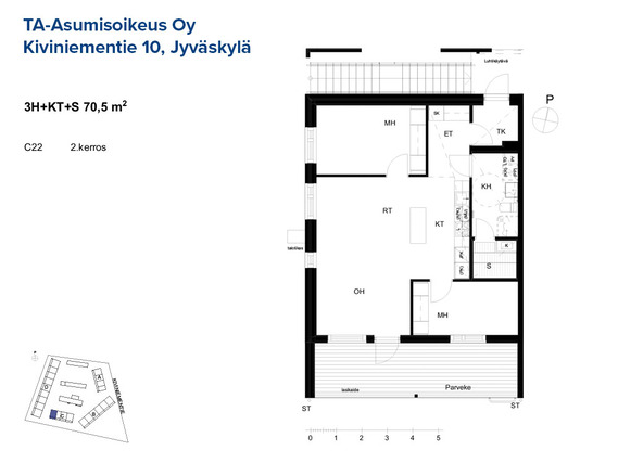 Asumisoikeusasunto Jyväskylä Haukkala 3 huonetta