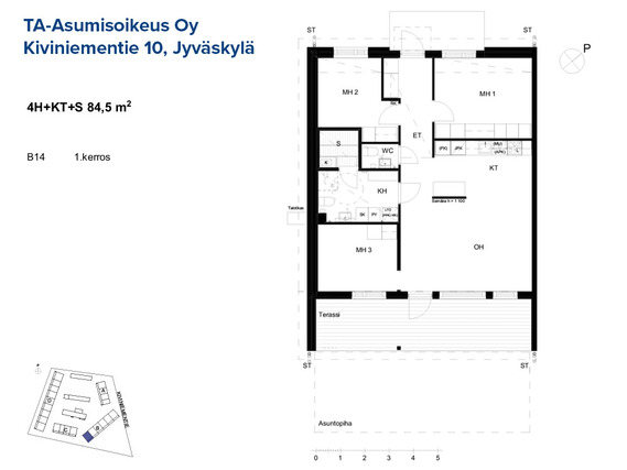 Asumisoikeusasunto Jyväskylä Haukkala 4 huonetta