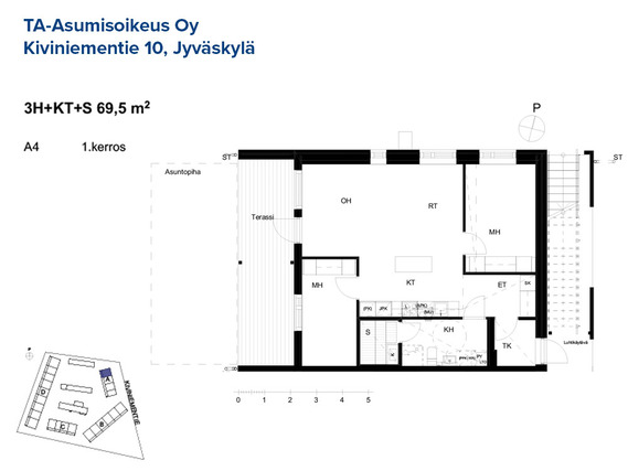 Asumisoikeusasunto Jyväskylä Haukkala 3 huonetta