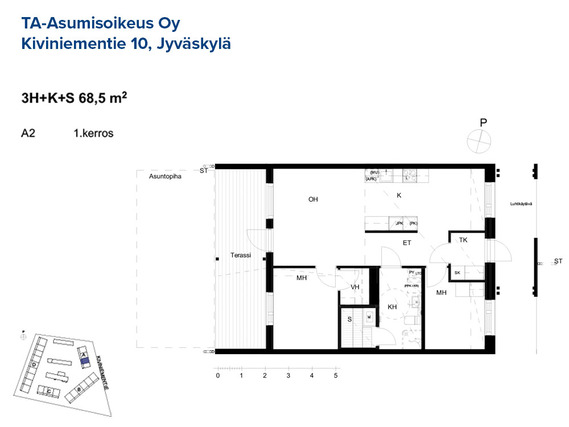 Asumisoikeusasunto Jyväskylä Haukkala 3 huonetta