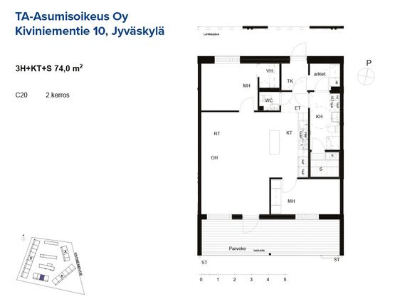 Asumisoikeusasunto Jyväskylä Haukkala 3 huonetta