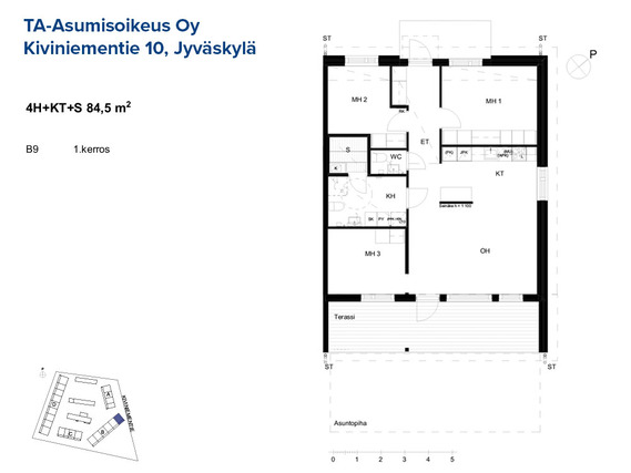 Asumisoikeusasunto Jyväskylä Haukkala 4 huonetta