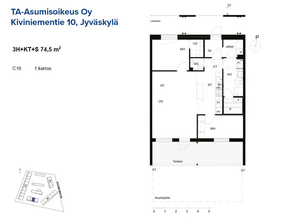 Asumisoikeusasunto Jyväskylä Haukkala 3 huonetta