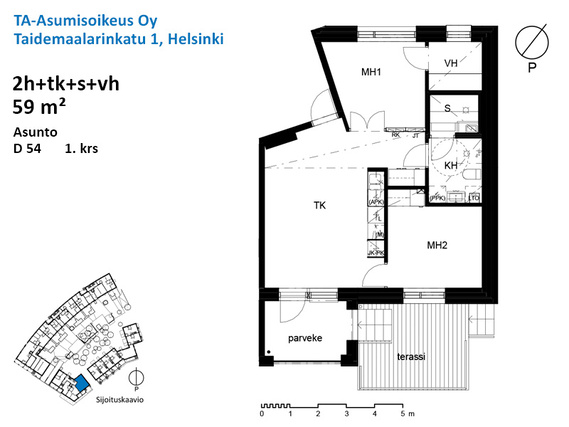 Asumisoikeusasunto Helsinki Kaarela 3 huonetta