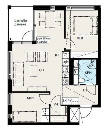 Right of occupancy apartment Vantaa Kaivoksela 3 rooms