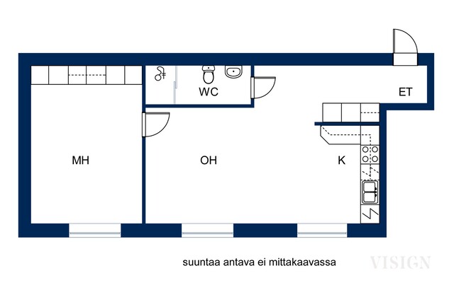 Vuokra-asunto Akaa Viiala Kaksio Yleiskuva