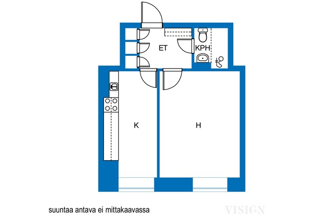 Vuokra-asunto Lahti Keskusta Yksiö Yleiskuva