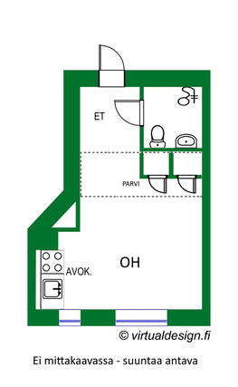 Vuokra-asunto Helsinki Kamppi Yksiö