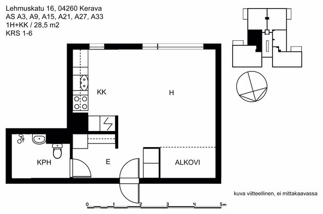 Vuokra-asunto Kerava Savio Yksiö