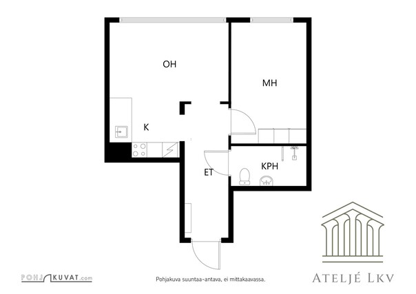 Vuokra-asunto Turku Keskusta Kaksio Yleiskuva