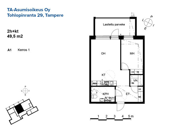 Right of occupancy apartment Tampere Epilänharju 2 rooms