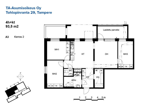 Asumisoikeusasunto Tampere Epilänharju 4 huonetta